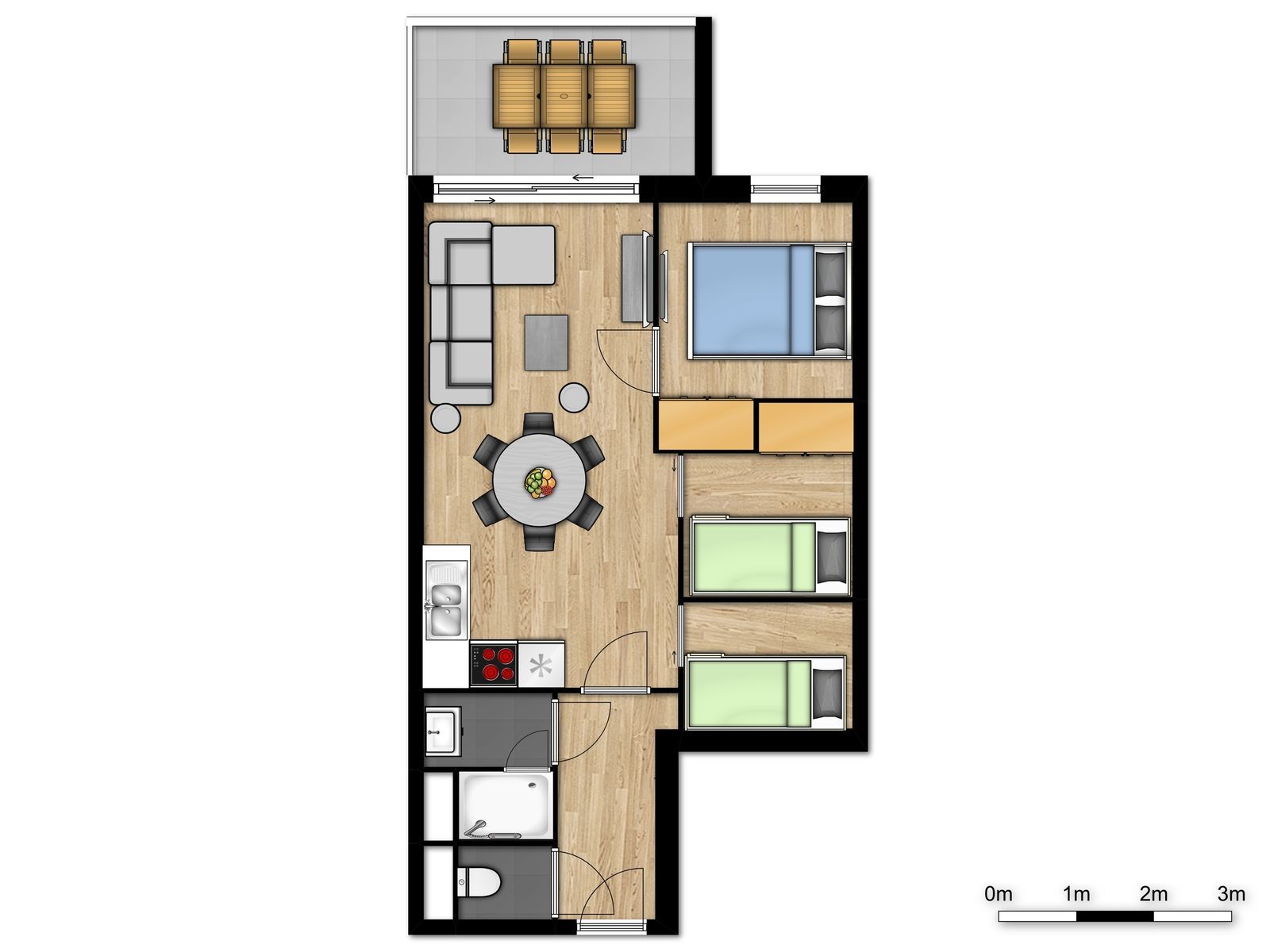 Apartamento New family suite for 6 people with 2 bunk beds Vence 1